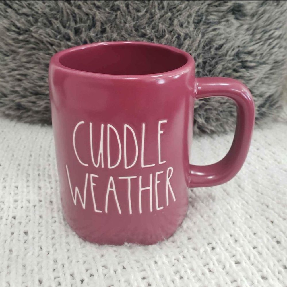 Rae Dunn "Cuddle Weather" Maroon Mug Fall Collection